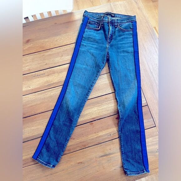 Veronica Beard Kate 10"
Skinny With Blue Tuxedo Stripes; Size 27/4 - Picture 3 of 10